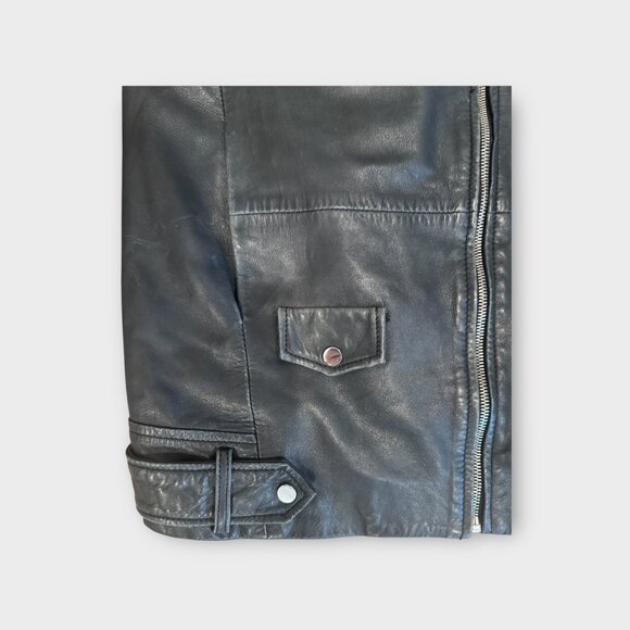 Zara Woman Black Real Leather Sheepskin Jacket - XS - Picture 4 of 9